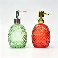 Vente en gros de distributeurs de savon liquide 350 ml, bouteilles de lavage des mains réutilisables en forme d'ananas, emballage de bouteilles de shampoing avec pompe