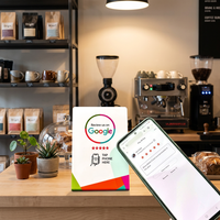 Support de consultation sans contact RFID/NFC en PVC EM4305 – Carte d'affichage Tap-to-Review pour usage hôtelier et professionnel – Conception étanche avec logo personnalisé