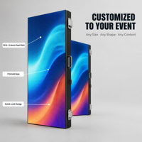 Écran LED de location extérieur P2.6 500x1000mm, étanche IP65, mur vidéo LED pour scène et concert, 3840Hz, boîtier en aluminium