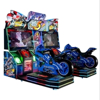 Simulateur de conduite à monnayeur pour deux joueurs, machine de jeu d'arcade, simulateur de course de moto, fournisseur