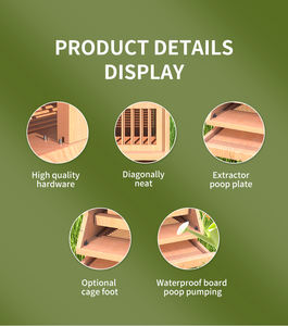 Gabbia Modulare Commerciale per Uccelli in Legno di Lusso per Tutte le Stagioni Accessorio Premium per Allevamento Animali Domestici - Product Image 3