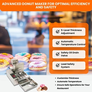 Vente chaude En Acier Inoxydable 2Kw Qualité Automatique Maker Haute Efficacité Économie De Travail Fry King Donut Machine Pour La Vente En Gros - Product Image 6