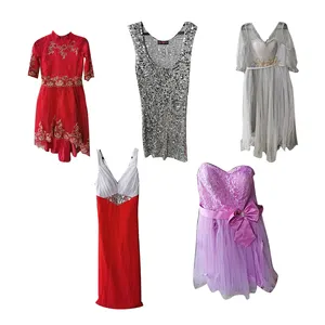 Ukay-vestido formal de <span class=keywords><strong>segunda</strong></span> <span class=keywords><strong>mano</strong></span> para mujer, vestido de noche para <span class=keywords><strong>fiesta</strong></span> de graduación, ropa usada a granel, maxi - Product Image 1