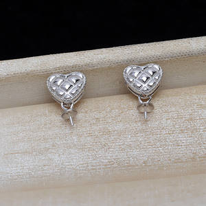 Boucles d'oreilles longues en argent S925 pour femmes, chaîne unique avec pampilles, 5-9 perles, accessoires de bricolage, support vide en or et diamant, 893 Tide - Product Image 3