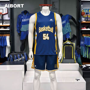 Uniforme <span class=keywords><strong>de</strong></span> Baloncesto Reversible Personalizado <span class=keywords><strong>de</strong></span> Doble Cara, Transpirable, <span class=keywords><strong>de</strong></span> Ajuste Flexible y Tacto Suave <span class=keywords><strong>de</strong></span> Aibort para Partidos - Product Image 1