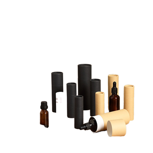 Tube cylindrique personnalisé en papier kraft biodégradable et matériaux recyclés pour flacon d'huile cosmétique et soins de la peau - Product Image 2