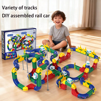 Juguete de Construcción de Bloques de Plástico 3D Antigravedad con Pista de Carreras Multifuncional para Niños, Tren de Alta Velocidad
