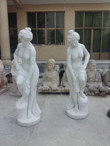 Tùy chỉnh tự nhiên bằng đá cẩm thạch trắng Tay Chạm Khắc thanh lịch đánh bóng bức tượng đá cẩm thạch người phụ nữ Điêu Khắc - Product Image 6