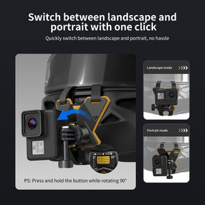 Mechrig磁気クイックリリースヘルメットマウントアクション用カム電話ホルダーGoProアダプター付き - Product Image 4