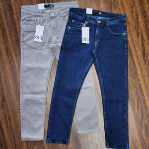 Jeans Cargo de Mezclilla para <span class=keywords><strong>Hombre</strong></span>, Estilo Vintage, Elásticos, Cintura Media, Lavado Medio, Corte Recto, Venta al Por Mayor - Product Image 3