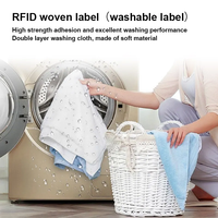 Etiqueta UHF RFID NFC Impermeable de 13.56MHz y 25mm para Ropa, Etiqueta de Seguimiento de Inventario de Prendas
