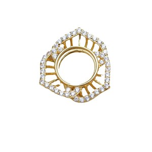 Support vide pour pendentif en perle en argent S925, 11,7-11,9 mm, pour sertissage Rose Mabei, composant de bijouterie - Product Image 4