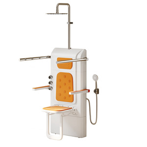 Chaise de douche pliable Baiyurui avec barre d'appui 38C, siège de douche intelligent pour personnes âgées, équipement de sécurité pour salle de bain - Product Image 5