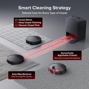หุ่นยนต์ดูดฝุ่น Smart Cleaning Roborock Saros 20 แรงดูด 36000Pa ล้างด้วยน้ำร้อน 212°F ป้องกันการพันกันด้วย AI สำหรับพรมและพื้น - Product Image 1