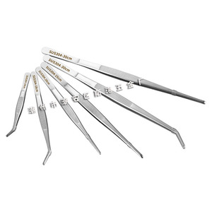 Pinzas de acero inoxidable 304 con dientes, antideslizantes, para alimentación de reptiles, jardinería de plantas suculentas en macetas, engrosadas - Product Image 2