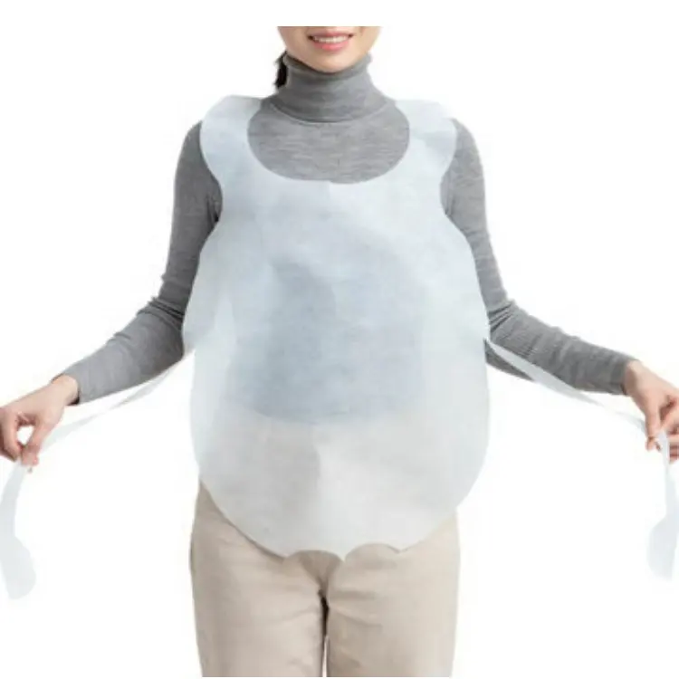 Avental de garçom descartável de lagosta personalizado fabricante OEM avental de bebê à prova de óleo para restaurante avental de não tecido Pe