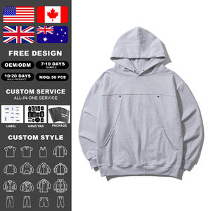 Sudadera con Capucha KingSen, Estilo Acid Wash, Hombros Caídos, para Hombre, Talla Grande, Vintage, Lavada, 100% Algodón, con Botones a Presión, Estilo Urbano - Product Image 2