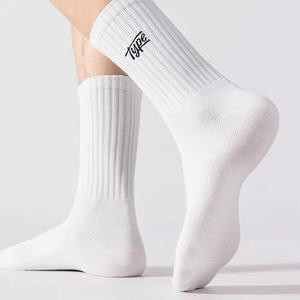Wholesale High Quality Custom Logo Embroidered Crew <b>Socks</b> OEM Personalised Plain Knitted Designer for Men - Product Image 6