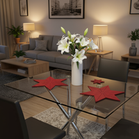 Set de table en feutre en forme d'étoile moderne pour les vacances et les repas de tous les jours
