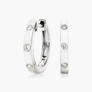 Trendy 925 Sterling Silver Gold Plated Moissanite Hoop <b>Earrings</b> Brilliant Designer Premium <b>Fine</b> Jewelry Luxury Fashion - Product Image 2