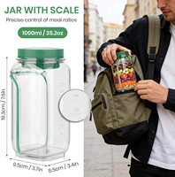 Boîte à salade anti-fuite à ouverture latérale, récipient portable pour aliments, fruits et légumes, vente en gros, logo personnalisé OEM