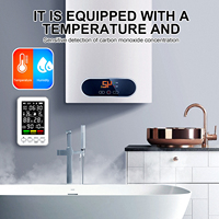 Détecteur d'intérieur multifonctionnel 5 en 1 de la nouvelle génération de l'usine : température/humidité/horloge/détection de monoxyde de carbone, indice de protection IP54, affichage LED