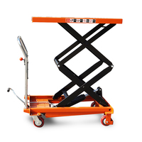 Nouveaux chariots mobiles élévateurs à ciseaux électriques 300kg de charge utilisés pour le levage de la boîte de vitesses du moteur de la pompe à moteur Construction de l'équipement agricole