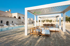 Pergola biologique moderne de haute qualité en métal pour balcon extérieur avec couverture de pergola électrique rétractable en aluminium imperméable - Product Image 2