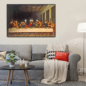 Fatto a mano 100% classico europeo gesus ultima cena dipinto a olio su tela decorazione da parete su misura famoso ritratto di impressione - Product Image 3