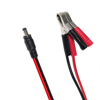 Câble d'alimentation avec pince crocodile vers prise mâle DC 12V 24V pour bande LED, caméra de surveillance, routeur, panneau solaire et test