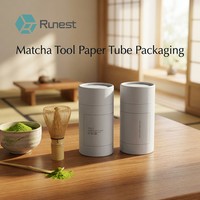 Emballage en tube de papier pour fouet à matcha personnalisé, boîte cylindrique écologique, conteneur pour outils à thé, fabricant en gros, logo personnalisé