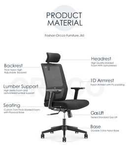 Silla de oficina ejecutiva ergonómica de lujo, estación de trabajo, malla de personal, silla de oficina de malla giratoria de 360 ° con soporte Lumbar para oficina - Product Image 5