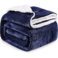 Noël d'hiver Impression personnalisée Sherpa Twin Plaid Bed Couch Throw Super Soft Flannel Fleece Plush Blanket
