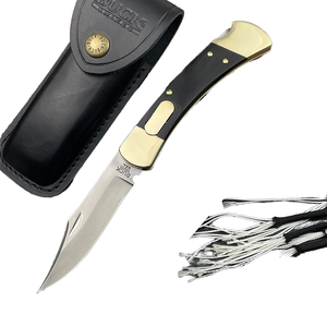 Couteau pliant de poche en acier 440C avec manche en bois, pour la défense personnelle, le camping, la survie, la chasse et la pêche (OEM) - Product Image 2