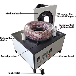 Automatic Tyre/PE Pipe/Cable Coil Horizontal Orbital <b>Stretch</b> Film Wrapping Packing Wrapper <b>Machine</b> - Product Image 3