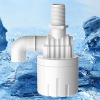Vanne flottante hydraulique mini haut de gamme à débit élevé, contrôle automatique du niveau d'eau, pour aquarium, filetage mâle 1/2, en nylon PA66/ABS