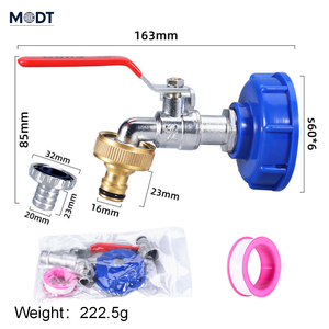 Ensemble de robinets pour IBC <span class=keywords><strong>1000L</strong></span>, adaptateur pour réservoir d'eau IBC, raccords pour baril de 1 tonne, <span class=keywords><strong>robinet</strong></span> en plastique lisse, connecteur de remplacement pour tuyau d'arrosage de jardin - Product Image 3