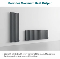 Radiateur mural horizontal en acier, type colonne ovale, pour appartement, à économie d'énergie, OEM, pour chauffage à l'eau, idéal pour salle de sport et parc.