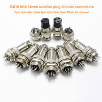Connecteur électrique circulaire en métal Baidi de haute qualité en alliage de zinc avec placage nickel GX16 M16 3 broches