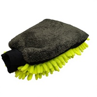 Gant de lavage de voiture en microfibre corail 3-en-1 super absorbant, en chenille, antidérapant, avec manchette élastique, sans peluches, haute performance, vente en gros