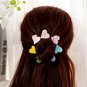 مشبك شعر YIYI على شكل قلب 2.5 سم، تصميم لطيف مخصص للجنسين، مشبك شعر صغير بنمط رخامي من الأسيتات، متوفر في المخزون، شحن خلال ثلاثة أيام - Product Image 4