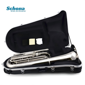 <span class=keywords><strong>Tuba</strong></span> en Si bémol avec trois clés verticales, finition laquée or/nickel, idéale pour les orchestres scolaires - Product Image 6