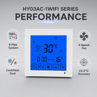 Unidades de bobina de ventilador de aire acondicionado Central WiFi de 4 tubos FCU termostato refrigeración calefacción controlador de temperatura de habitación inteligente