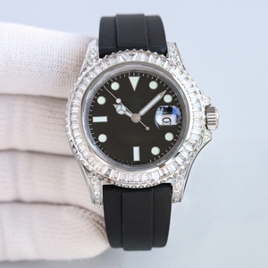 Reloj mecánico automático de diamantes de alta calidad con resistencia al agua de 300 metros para buceo. Reloj de hombre de lujo en platino. - Product Image 2