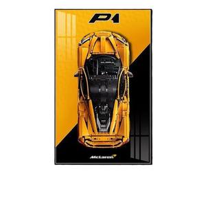 Marco de fotos de tela de 40 piezas y 3.5 cm de grosor para exhibición en pared, diseño <span class=keywords><strong>McLaren</strong></span> P1 de carreras, compatible con bloques de construcción para mural de porche o dormitorio - Product Image 5