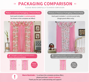 Livraison Gratuite – Ensemble de 7 Rideaux Transparents avec 3 Cantonnières et 4 Panneaux (2 Ensembles par Sac) – Voilages pour Salon et Chambre à Coucher - Product Image 4