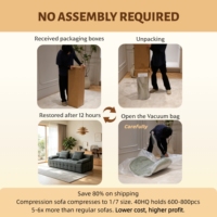 Zeitgenössisches Italienisches Tufted Dreisitzer-Sofa aus Anthrazit-Stoff, Vakuumverpackt, für Villa, Wohnzimmer, Hotel-Lounge
