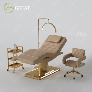 Lit de massage électrique moderne de luxe à 3 moteurs, réglable, pour soins de beauté, spa médical, esthétique et soins du visage - Product Image 2