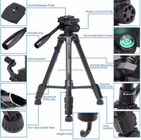Tripod Kamera Yunteng YT Vct 668 Terbaik, Bahan Aluminium Alloy, Tinggi 152cm, Monopod Kamera, Unipod, Kepala Fluid Pan, untuk Canon