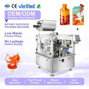 Automatic Doypack <b>Stand</b> up Bag Packing Machine Fruit Juice <b>Vegetable</b> Juice Filling Premade Pouch Rotary Packing Machine - Product Image 1